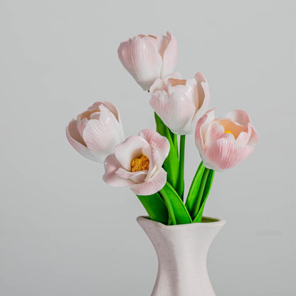 Pink Ceramic Tulip Bouquet In Blush Vase product photo 6