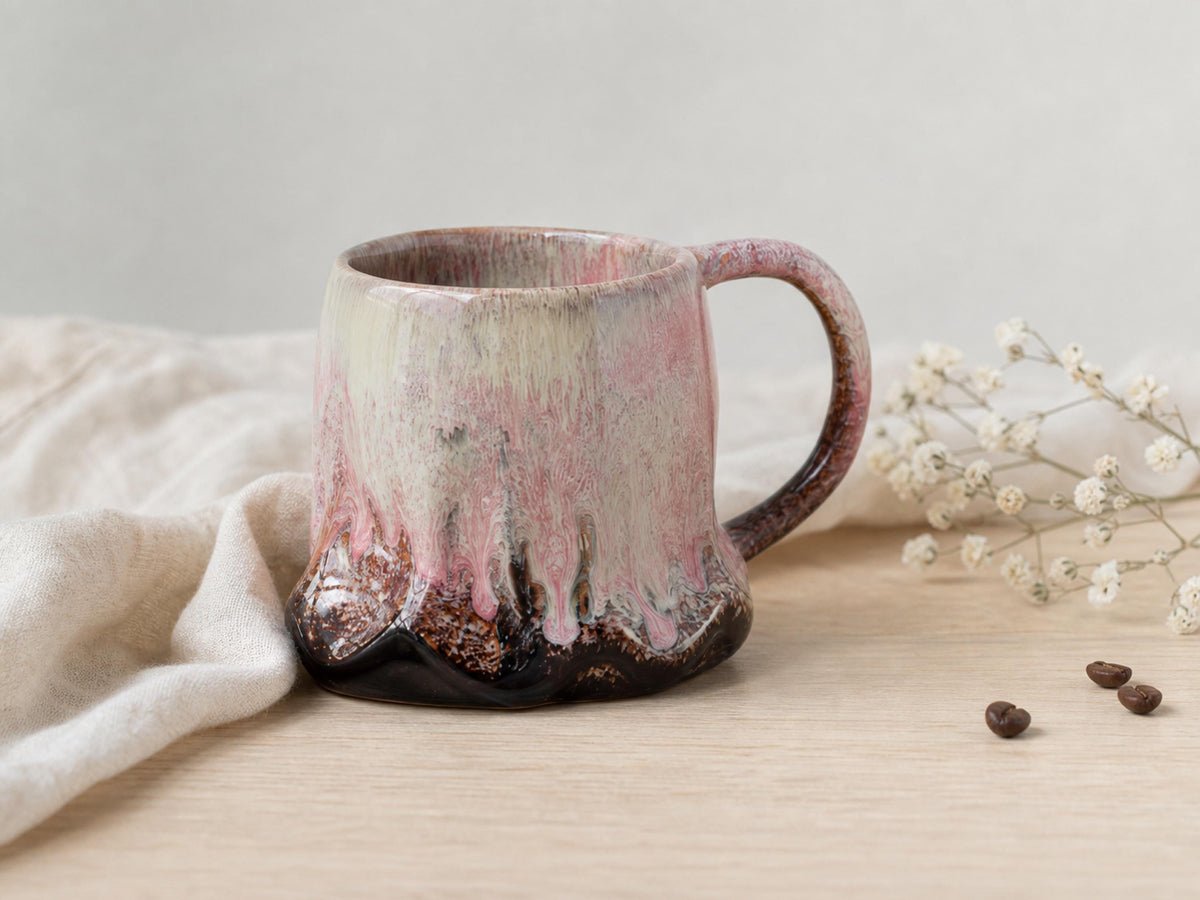Pink Marble Soft Pink Glaze Unique Lover Ceramic Coffee Mug product photo 6