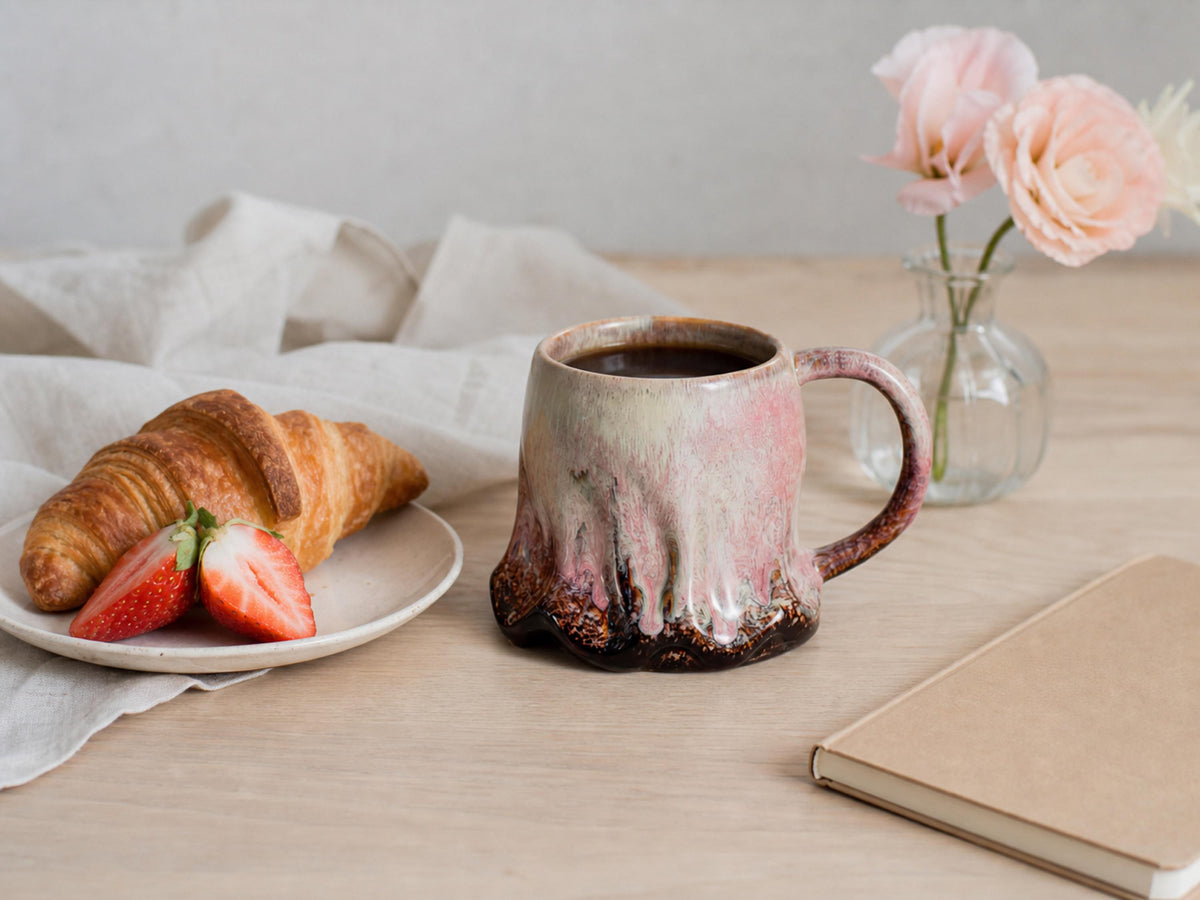 Pink Marble Soft Pink Glaze Unique Lover Ceramic Coffee Mug product photo 7