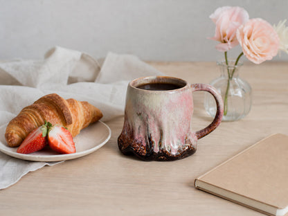 Pink Marble Soft Pink Glaze Unique Lover Ceramic Coffee Mug product photo 7