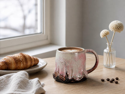 Pink Marble Soft Pink Glaze Unique Lover Ceramic Coffee Mug product photo 3