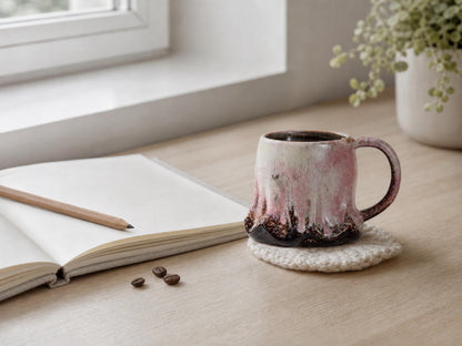 Pink Marble Soft Pink Glaze Unique Lover Ceramic Coffee Mug product photo 8