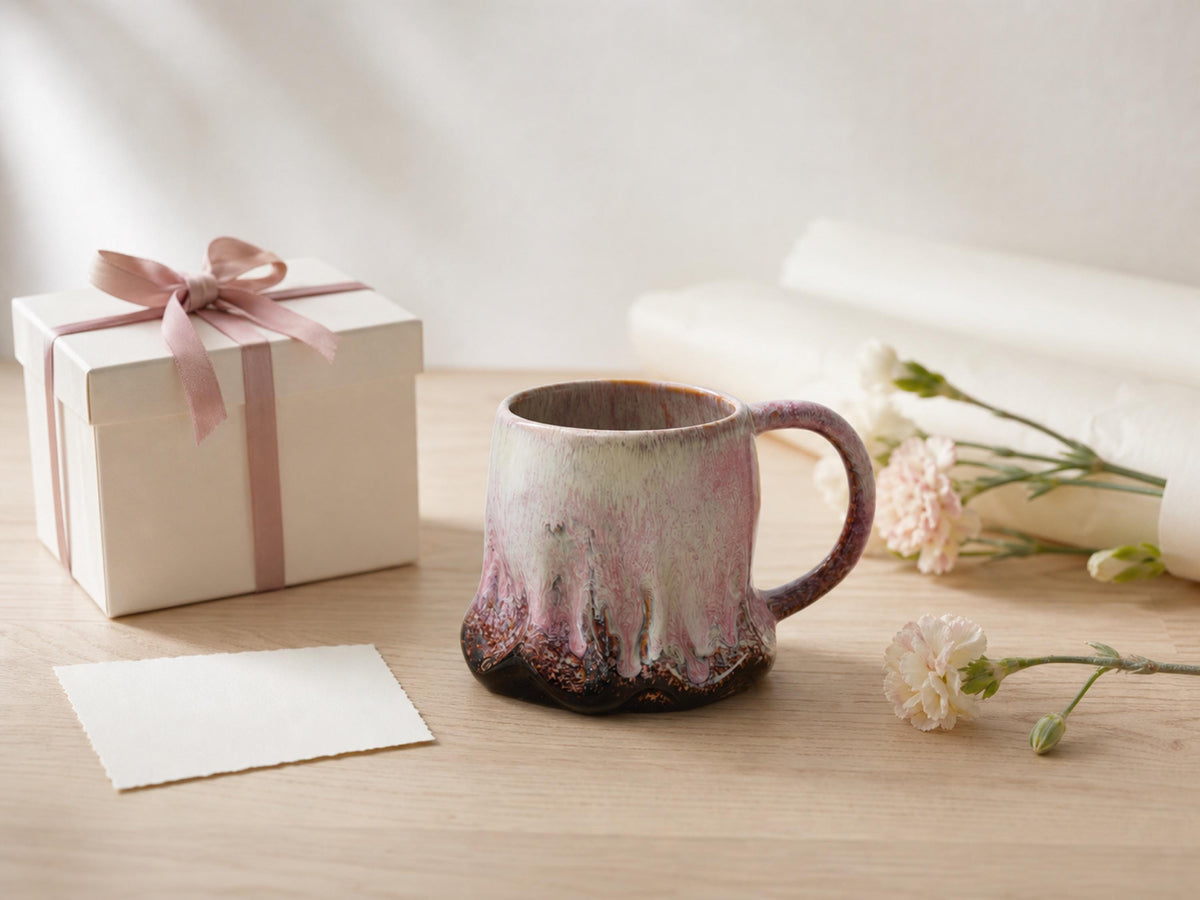 Pink Marble Soft Pink Glaze Unique Lover Ceramic Coffee Mug product photo 2