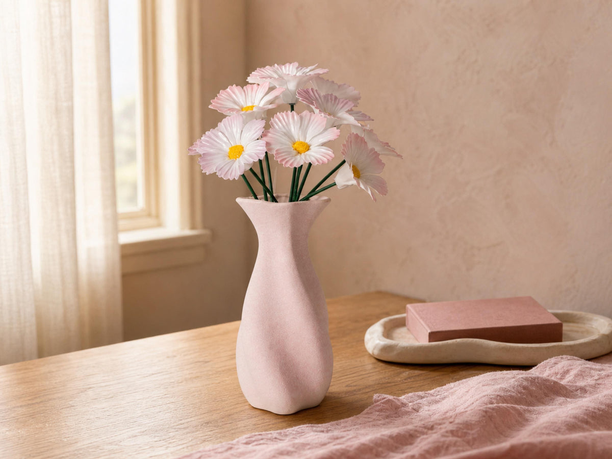 Handmade Pink Ceramic Cosmos Flowers product photo 1