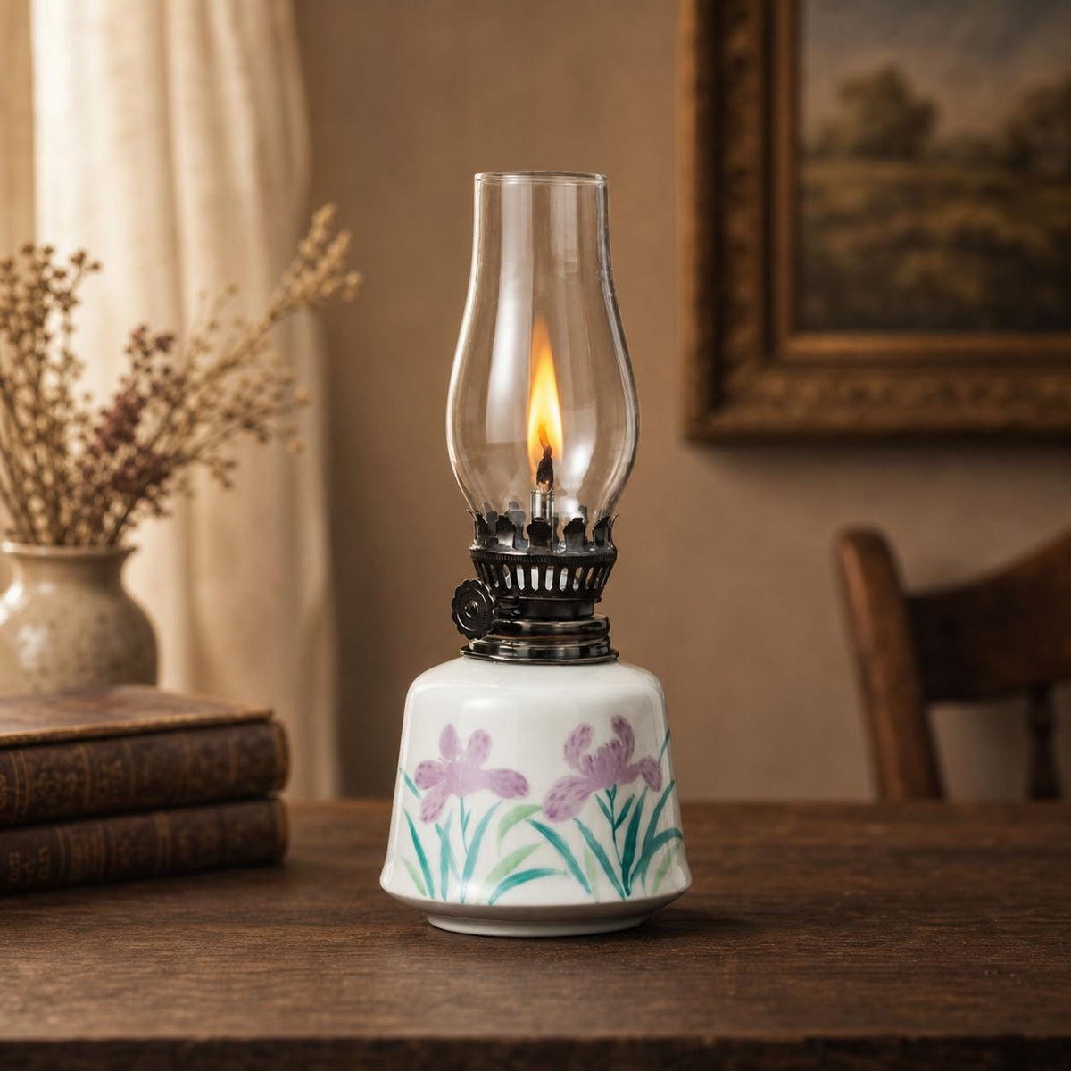 Purple Iris Ceramic Oil Lamp product photo 4