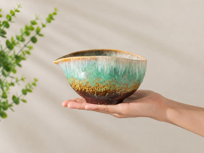 Green Drip Glaze Matcha Bowl Set product photo 3