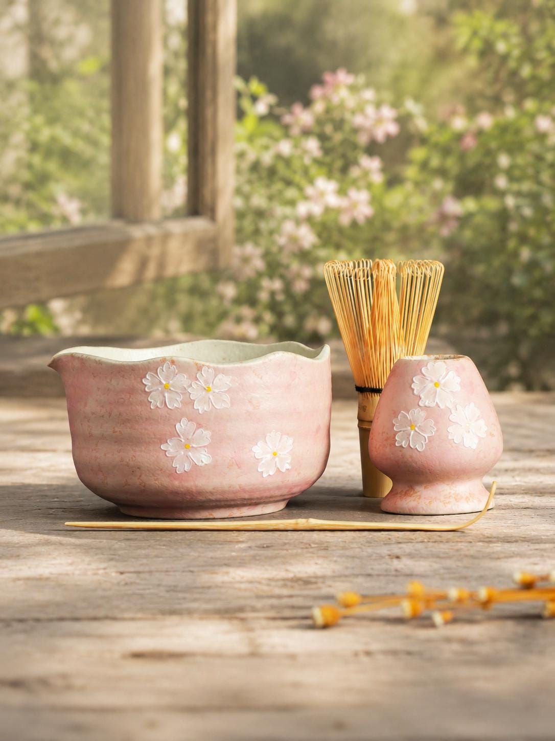 Cherry Blossom Matcha Bowl Set product photo 7