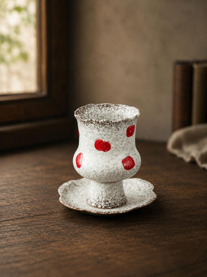 Apple Footed Coffee Cup and Saucer product photo 1