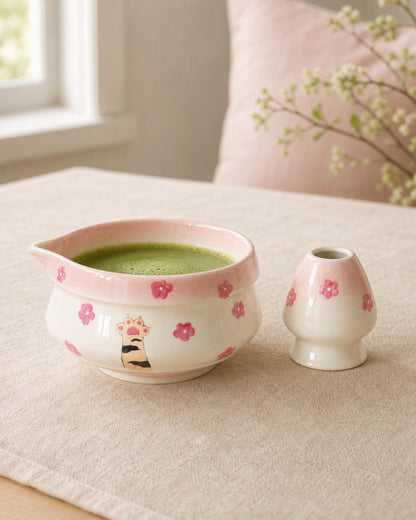 Sakura Paws Matcha Bowl Set product photo 8