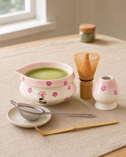 Sakura Paws Matcha Bowl Set product photo 3