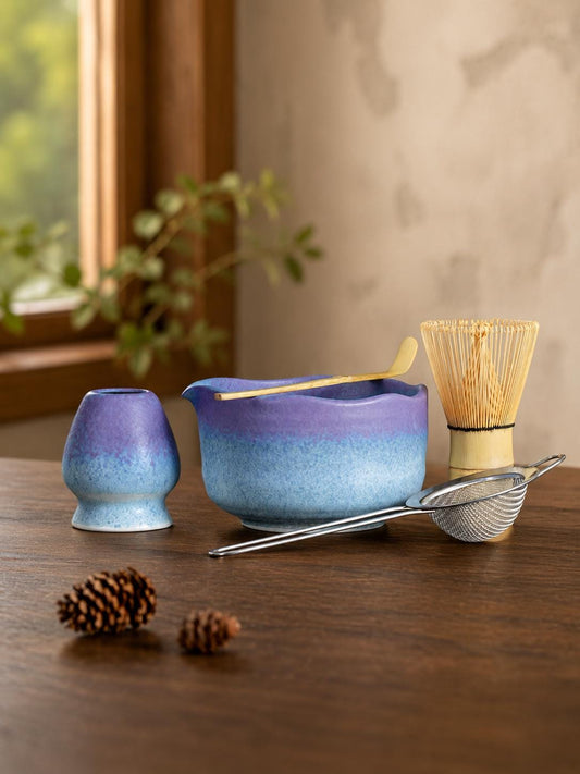 Blue Purple Matcha Bowl Set product photo 1