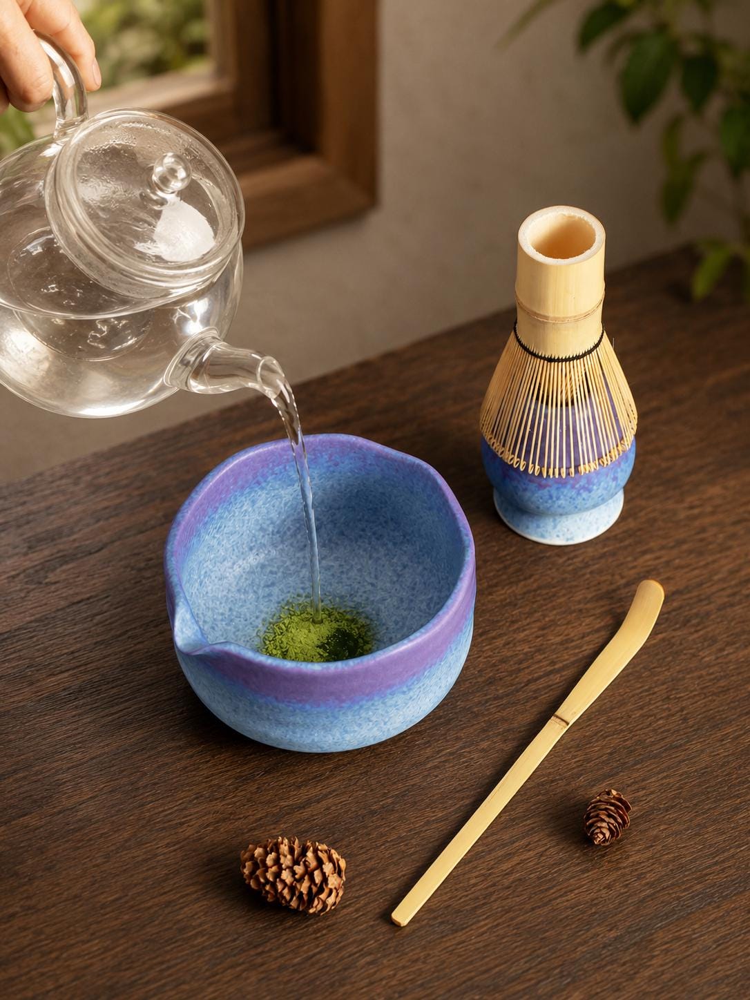 Blue Purple Matcha Bowl Set product photo 4