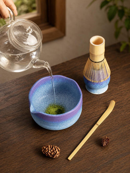 Blue Purple Matcha Bowl Set product photo 4