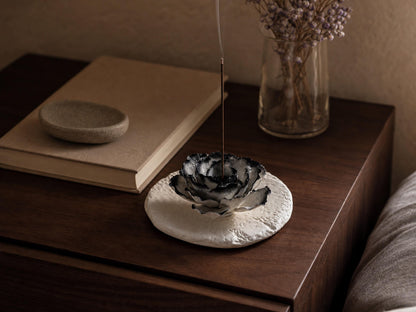 Handcrafted Black Gradient Peony Ceramic Flower Sculpture product photo 6