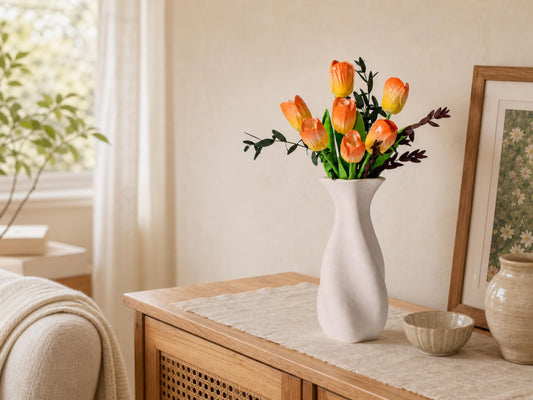 Handmade Orange Ceramic Tulip Arrangement product photo 1
