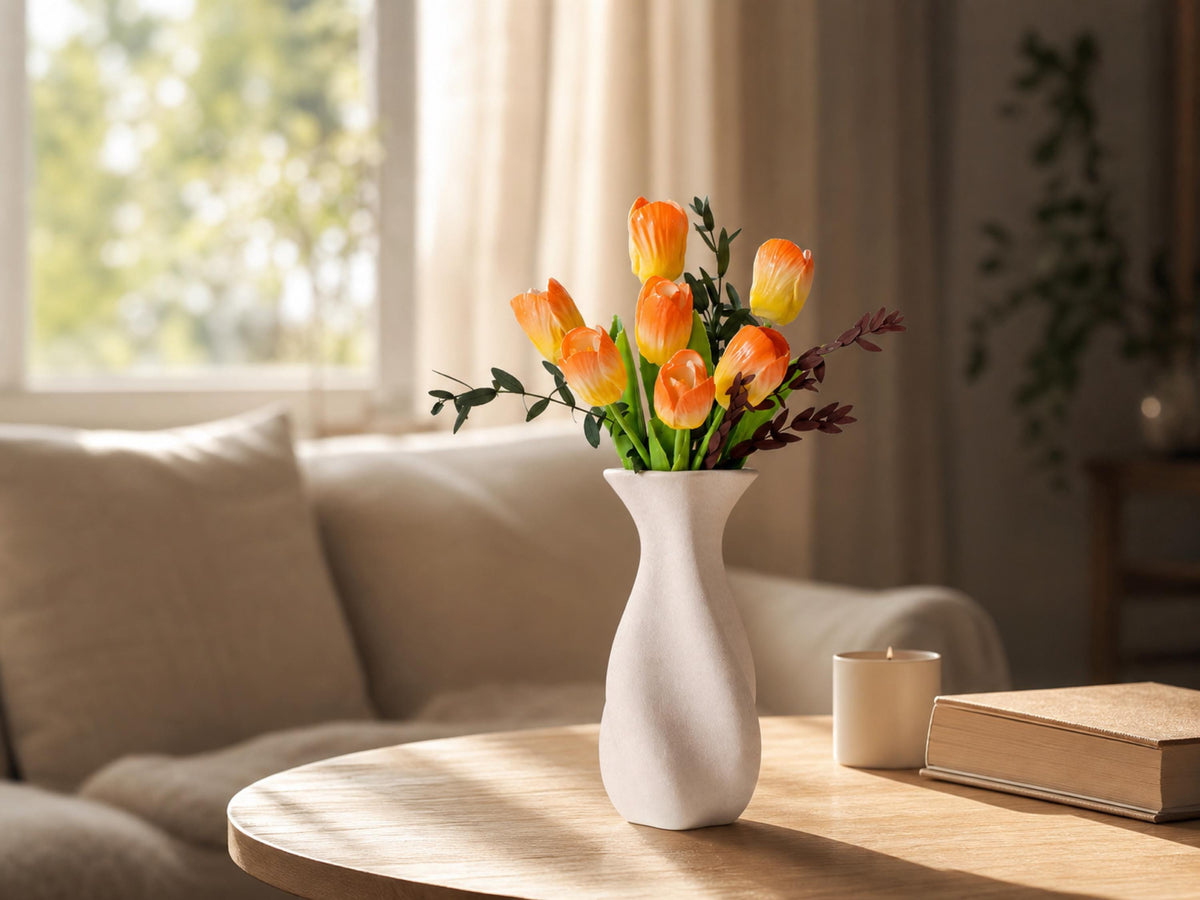 Handmade Orange Ceramic Tulip Arrangement product photo 5
