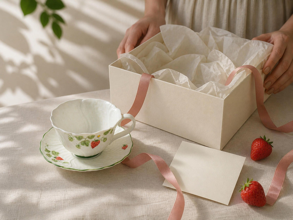 Strawberry Garden Coffee Cup and Saucer product photo 6