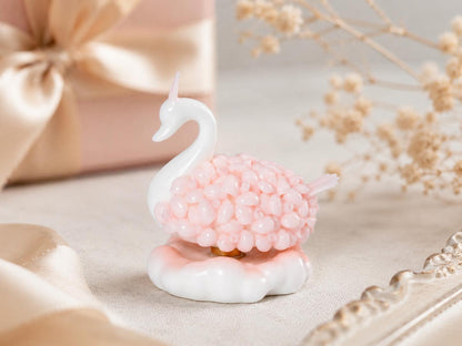 Rotating Ceramic Swan Car Charm | Spinning Desk Decor | Kinetic Gadget Gift | Cu product photo 7