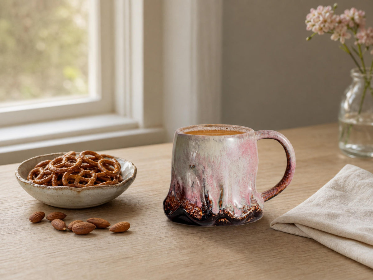 Pink Marble Soft Pink Glaze Unique Lover Ceramic Coffee Mug product photo 5