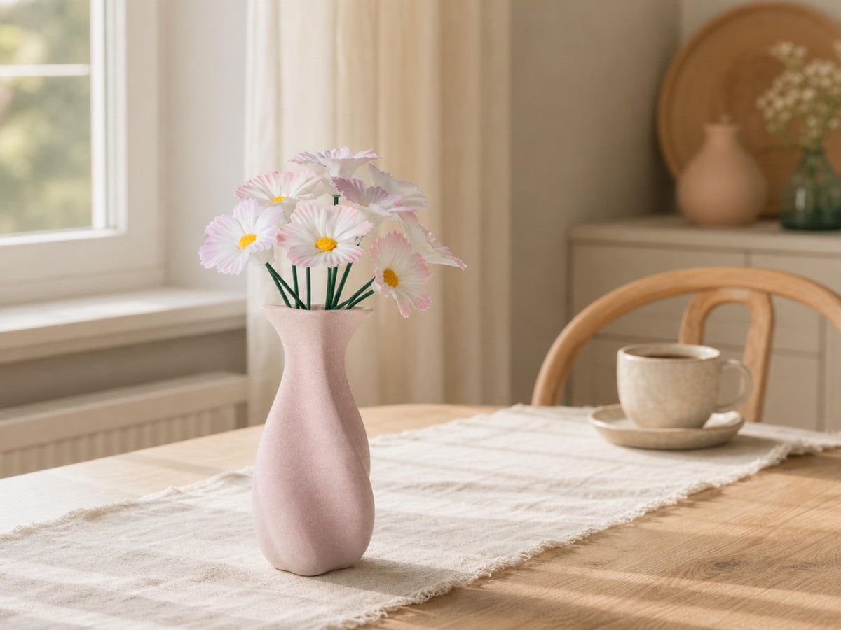 Handmade Pink Ceramic Cosmos Flowers product photo 4