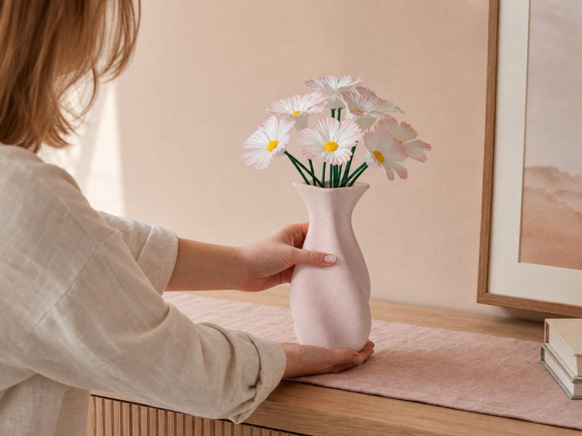 Handmade Pink Ceramic Cosmos Flowers product photo 6