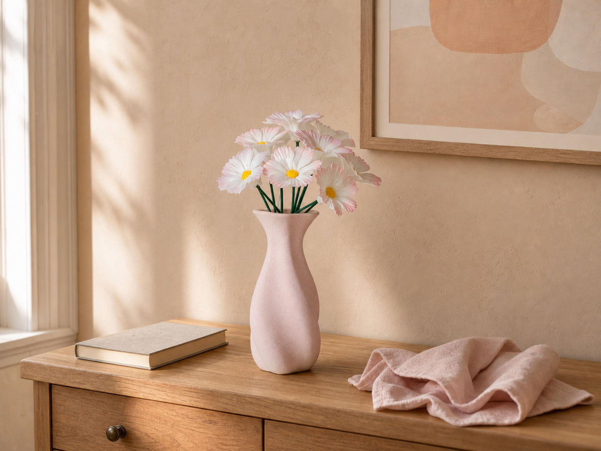 Handmade Pink Ceramic Cosmos Flowers product photo 8