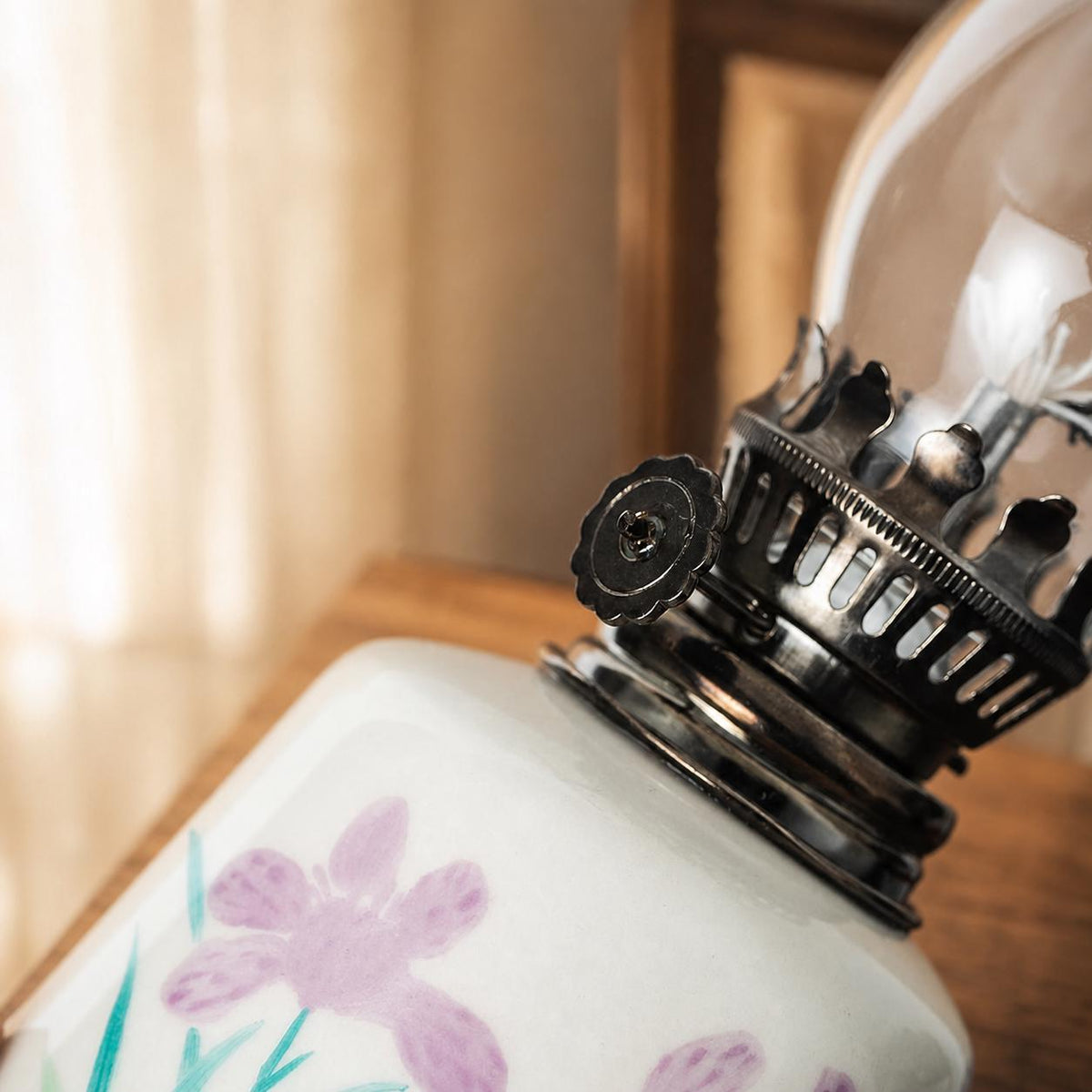 Purple Iris Ceramic Oil Lamp product photo 1