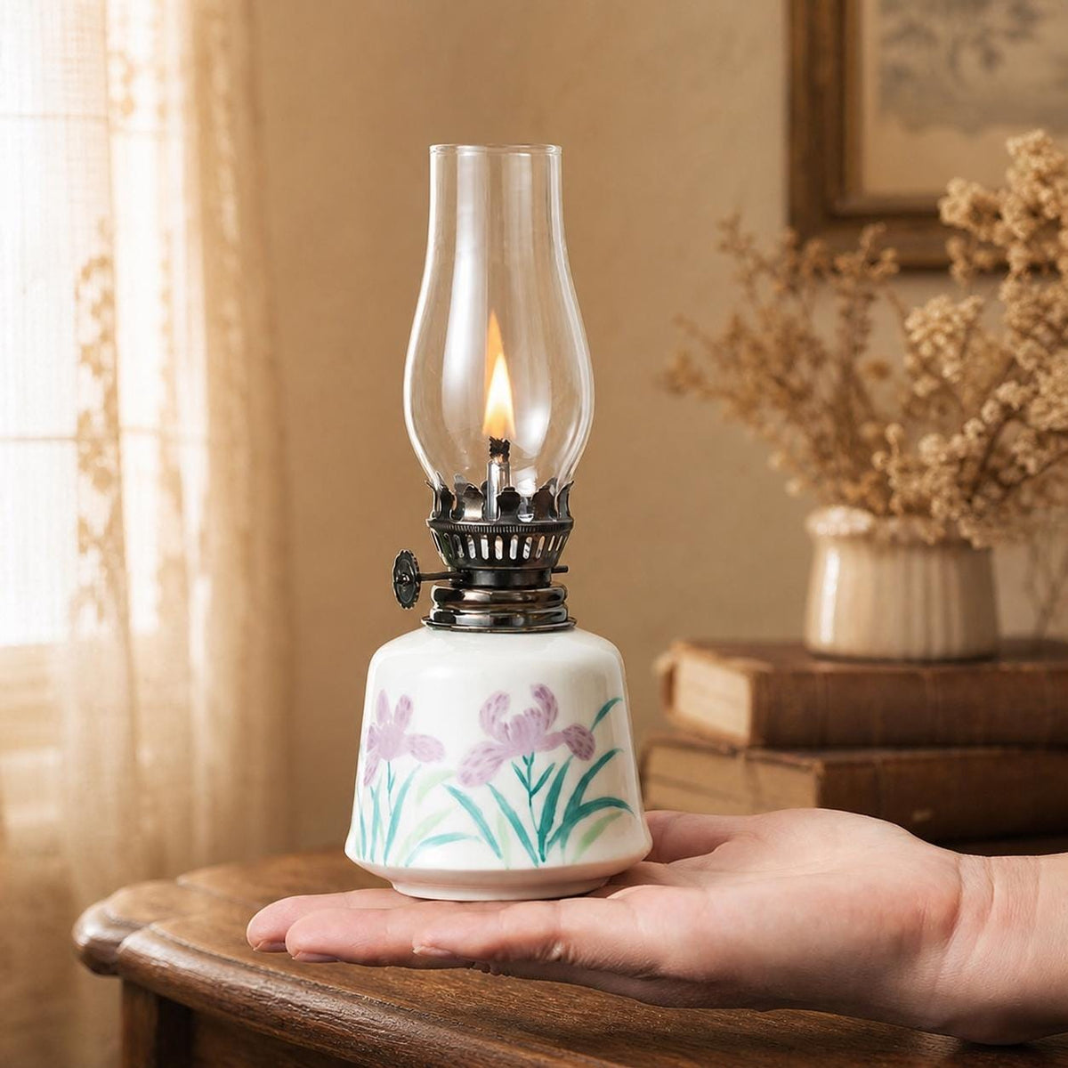 Purple Iris Ceramic Oil Lamp product photo 3