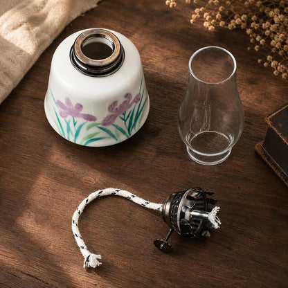 Purple Iris Ceramic Oil Lamp product photo 2