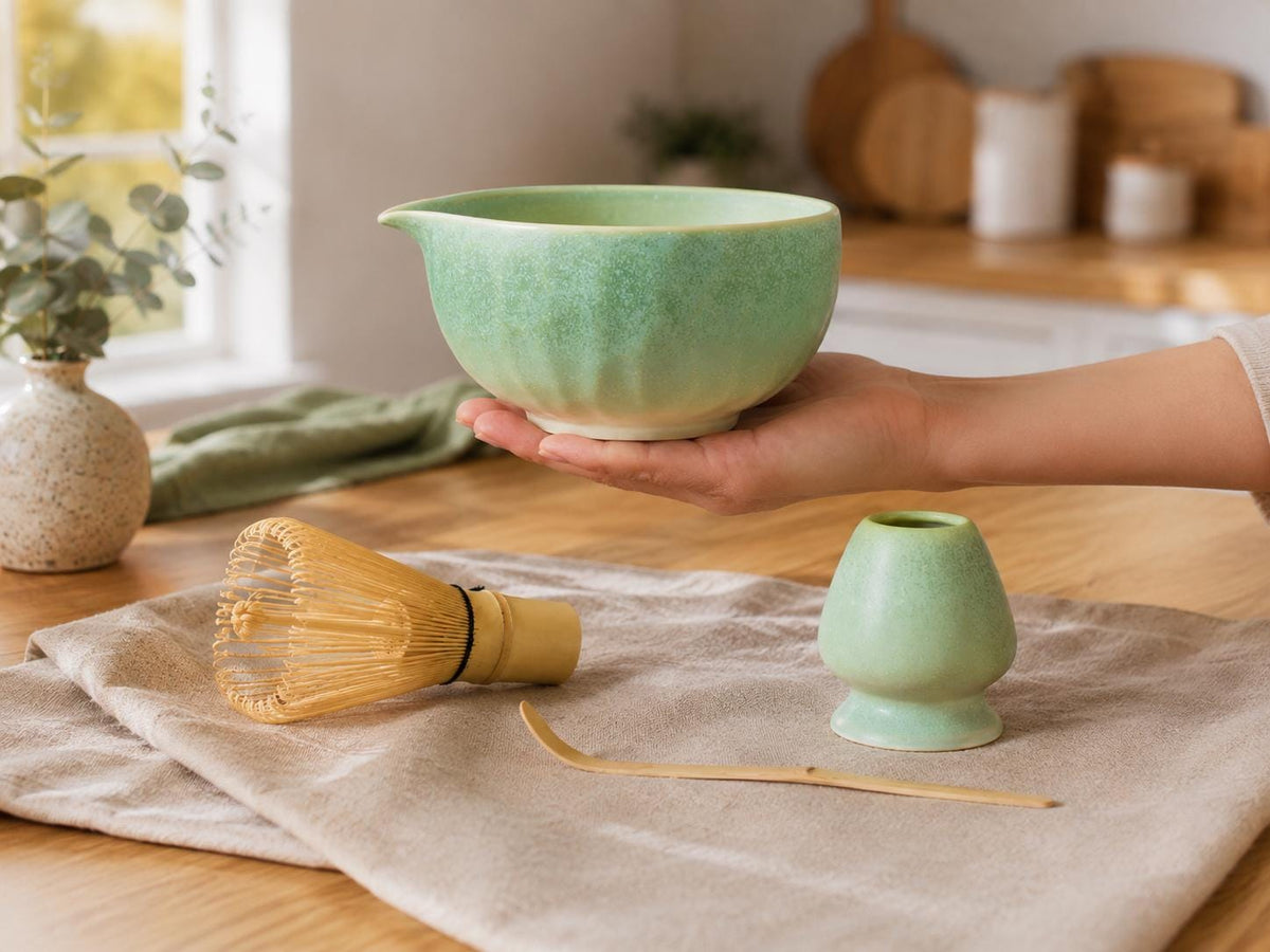 Mint Green Matcha Bowl Set product photo 3
