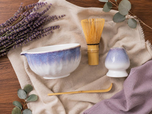 Gradient Lavender Matcha Bowl Set product photo 1