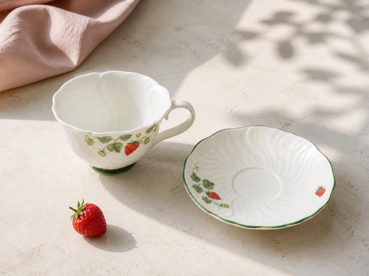 Strawberry Garden Coffee Cup and Saucer product photo 4
