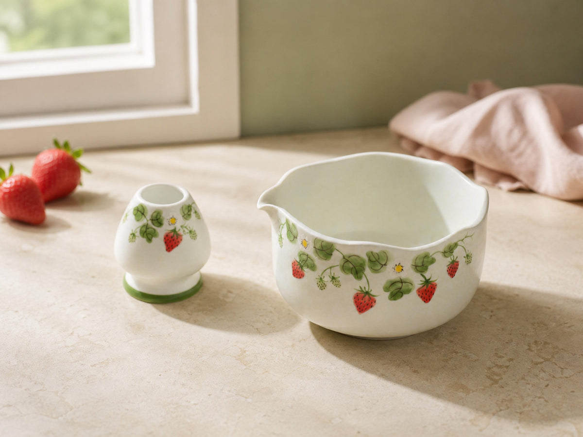 Strawberry Garden Matcha Bowl Set product photo 4