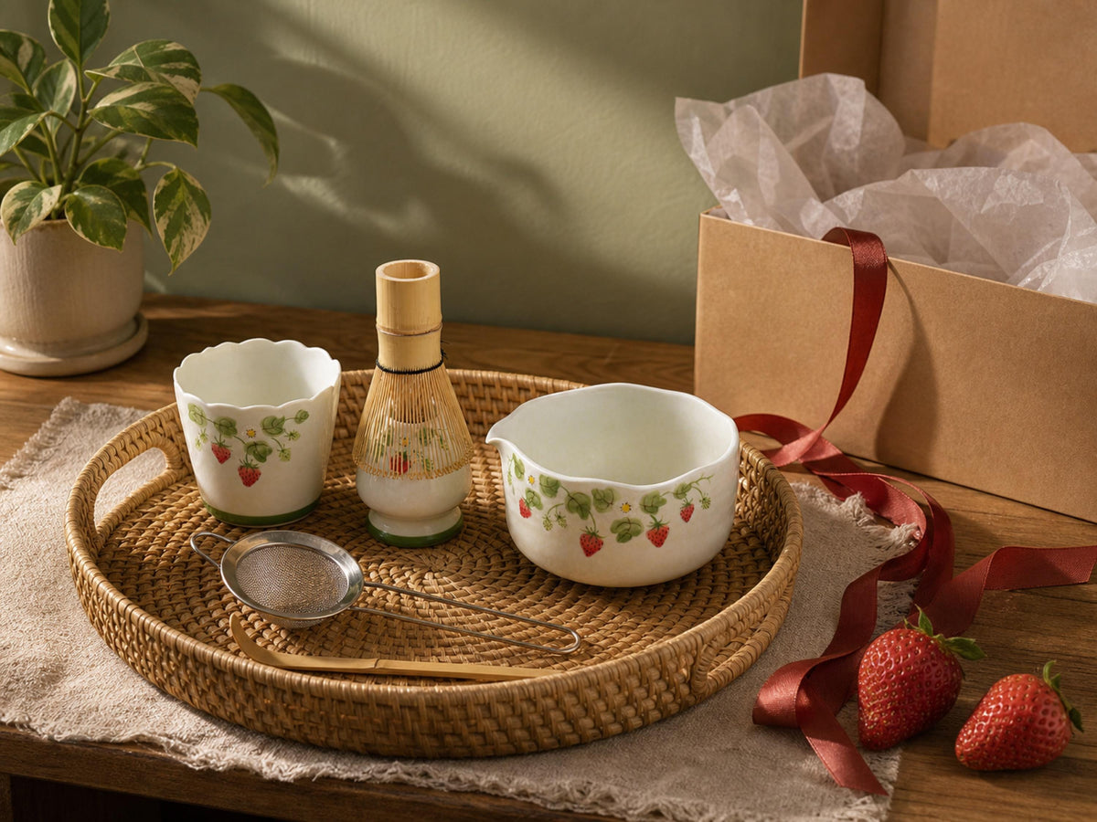 Strawberry Garden Matcha Bowl Set product photo 6
