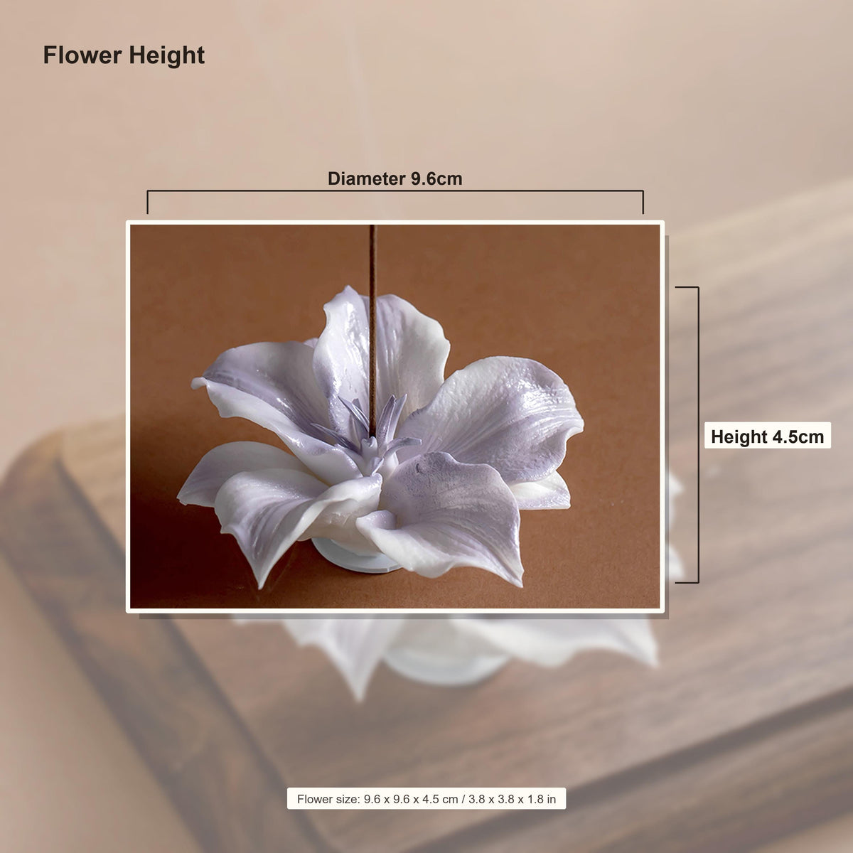 Purple Lily Ceramic Incense Holder product photo 3
