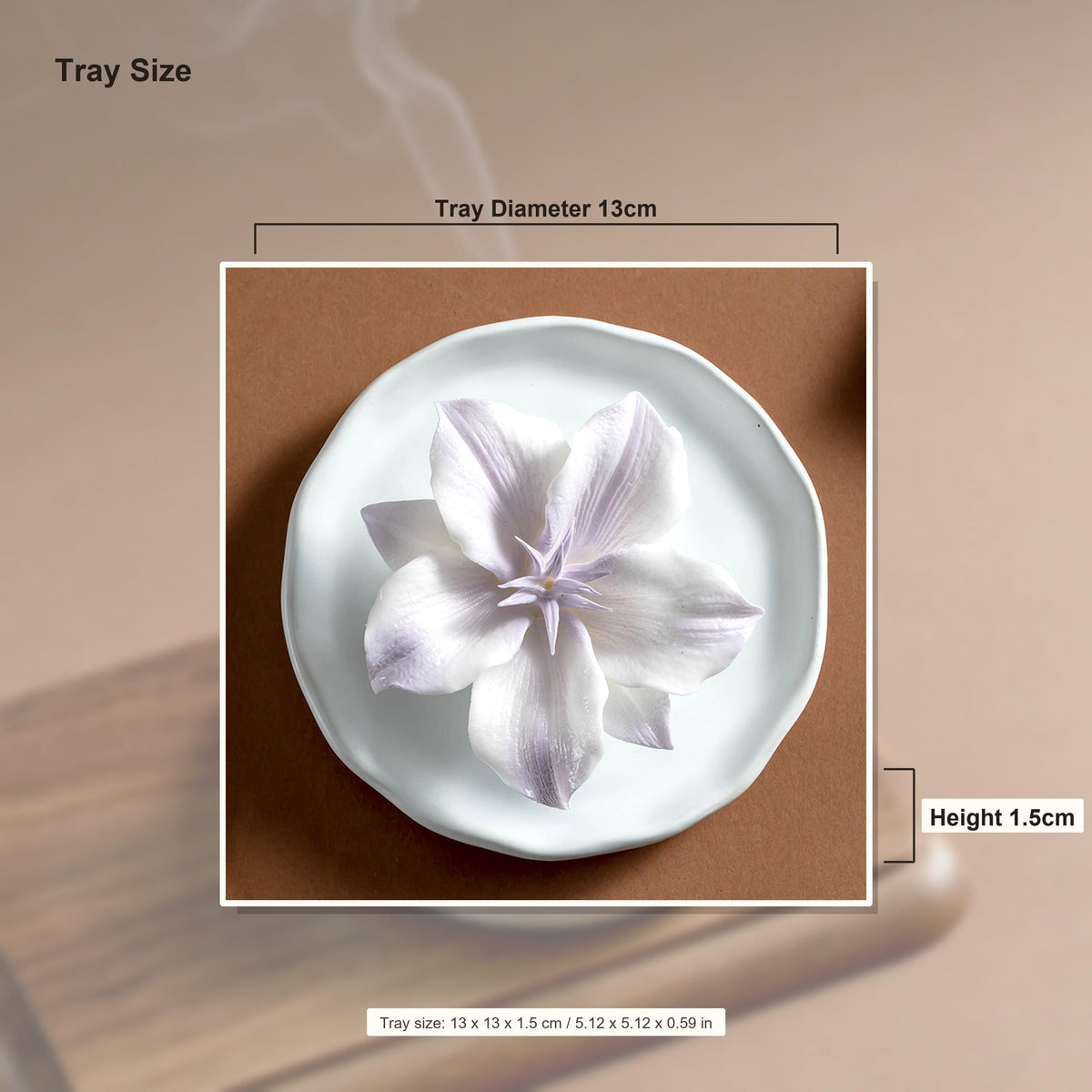 Purple Lily Ceramic Incense Holder product photo 4