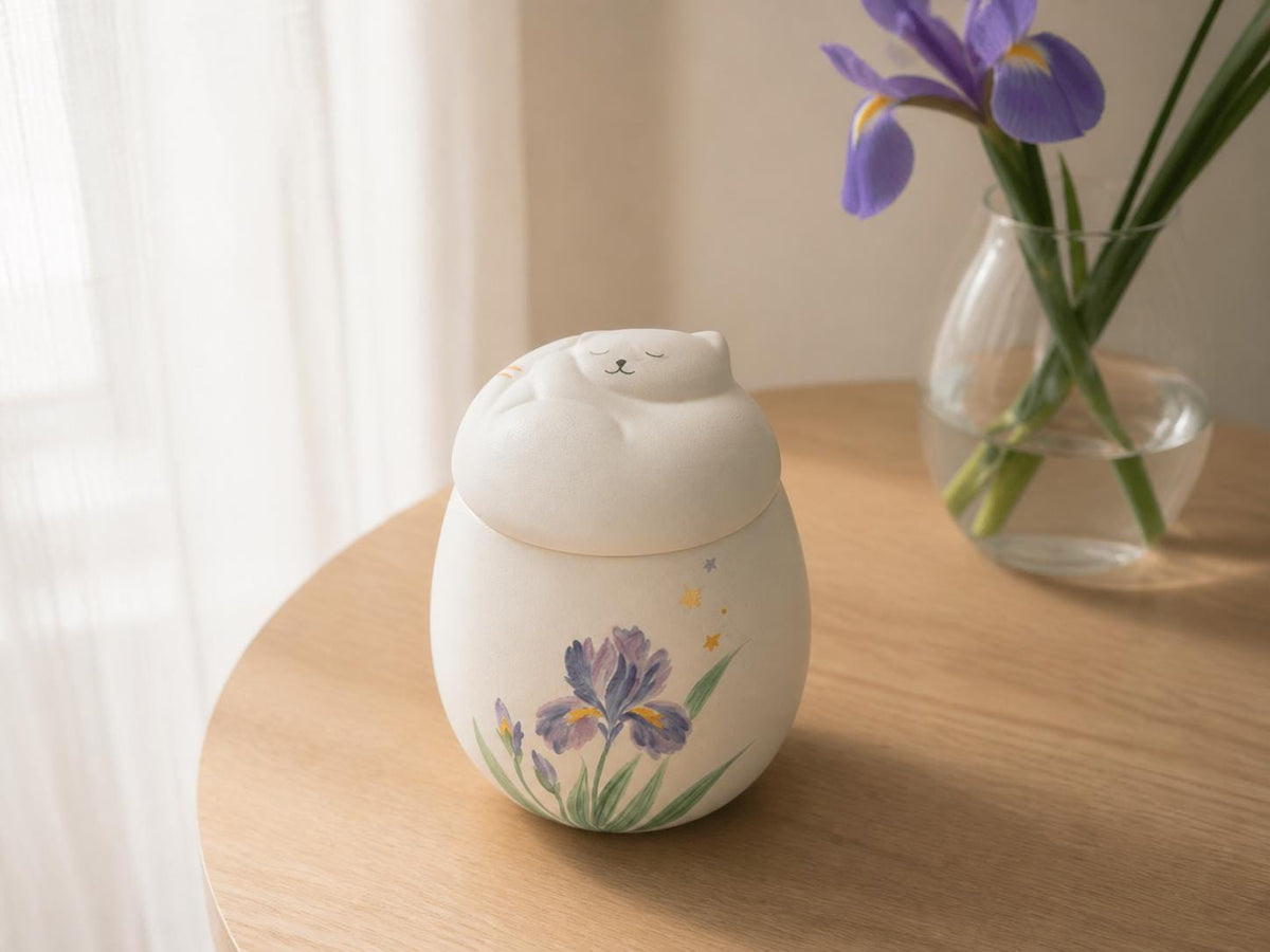 Flower Cat Memorial Urn product photo 2