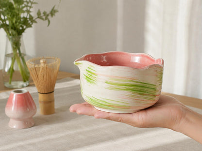 Pastel Pink Green Matcha Bowl Set product photo 4