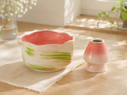Pastel Pink Green Matcha Bowl Set product photo 5