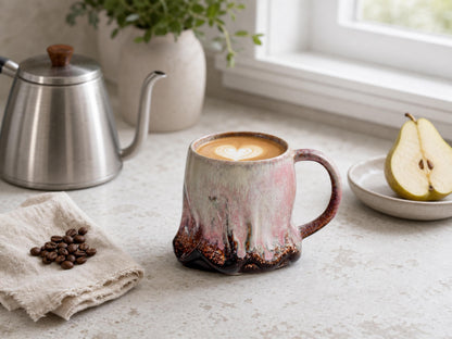 Pink Marble Soft Pink Glaze Unique Lover Ceramic Coffee Mug product photo 1