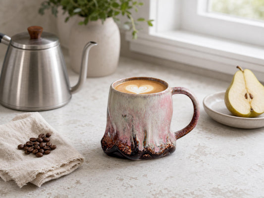 Pink Marble Soft Pink Glaze Unique Lover Ceramic Coffee Mug product photo 1