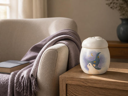 Witch Cat Cat Memorial Urn product photo 1