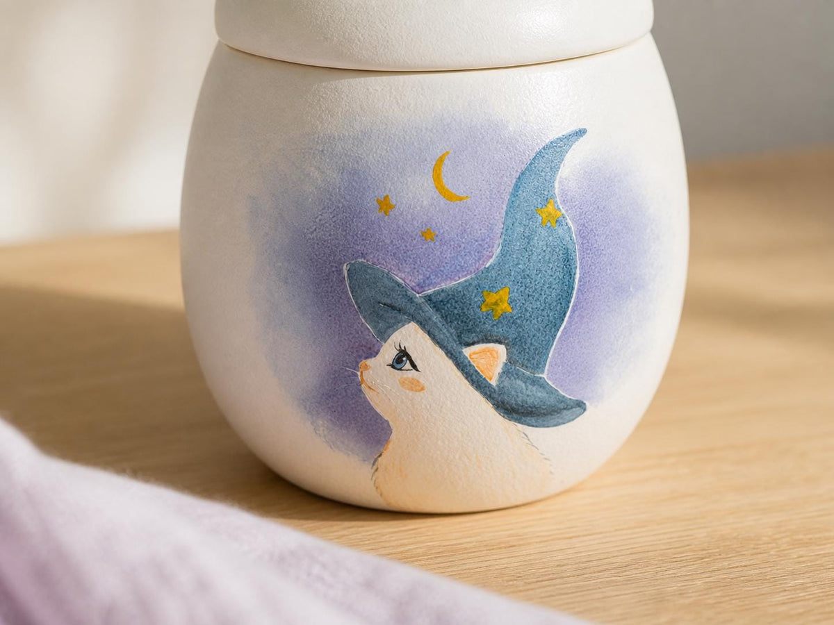 Witch Cat Cat Memorial Urn product photo 6