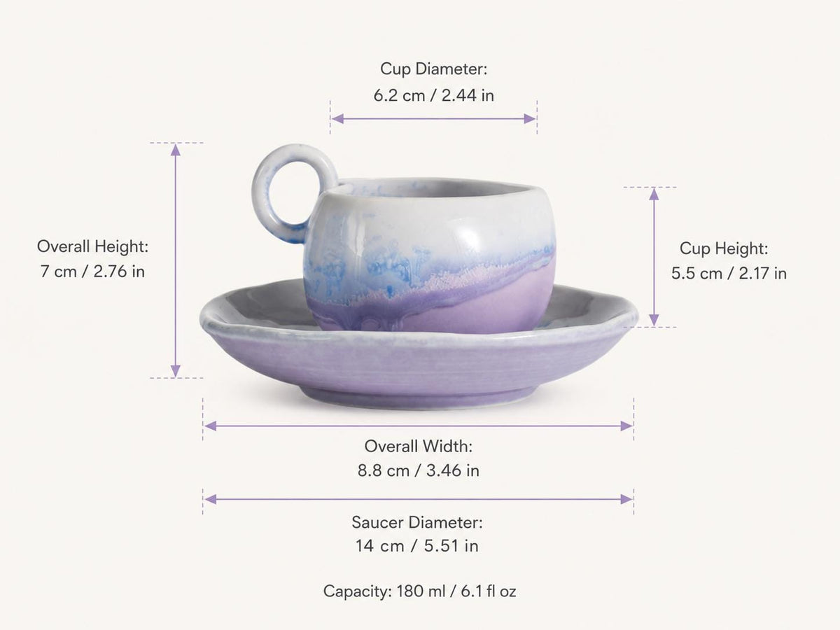 Heart-Shaped Coffee Cup and Saucer product photo 6