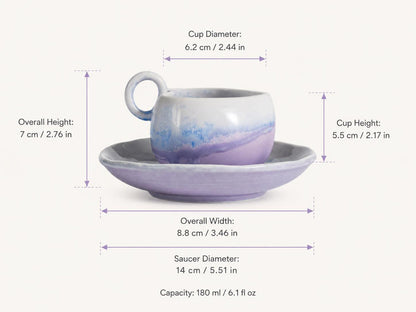 Heart-Shaped Coffee Cup and Saucer product photo 6