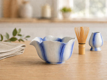 Blue White Matcha Bowl Set product photo 7