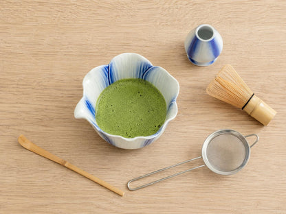 Blue White Matcha Bowl Set product photo 5
