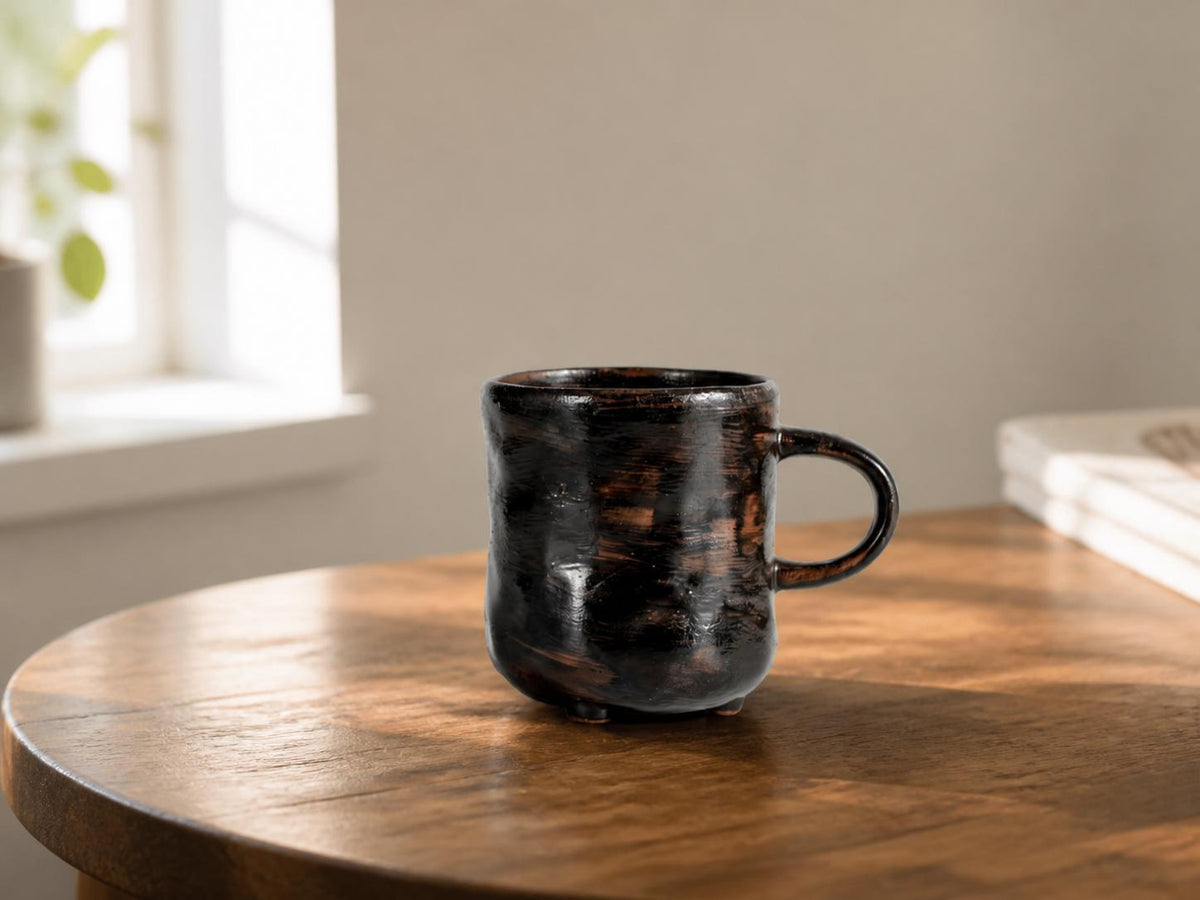 Black Brown Ceramic Coffee Mug product photo 1