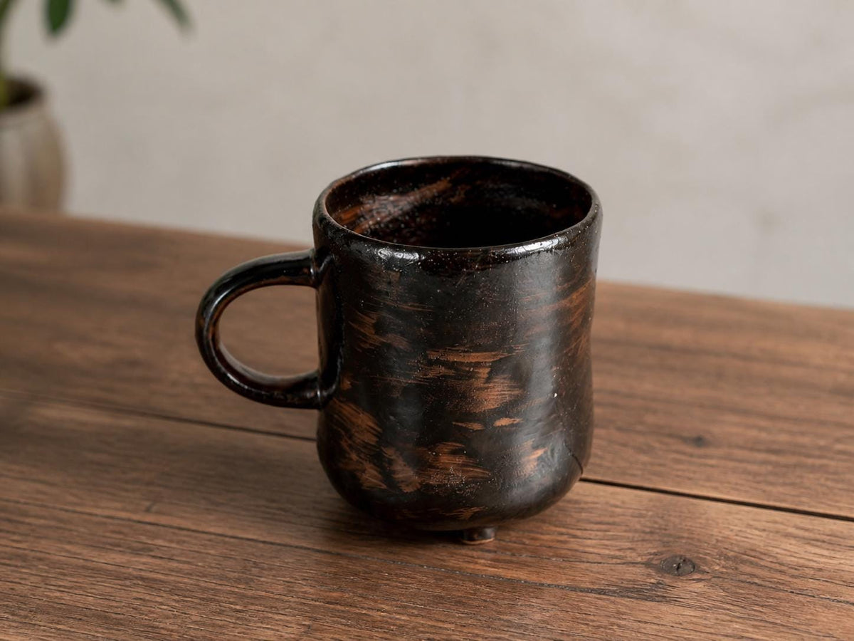 Black Brown Ceramic Coffee Mug product photo 5