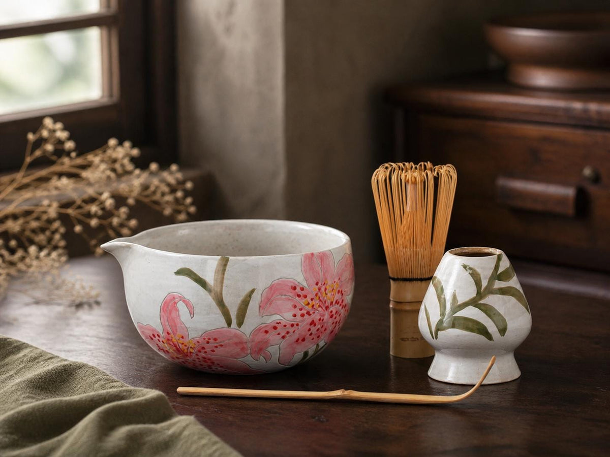 Pink Lily Matcha Bowl Set product photo 1